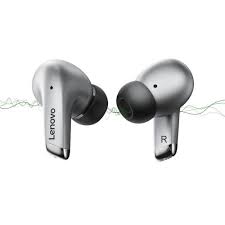 Fone de ouvido in-ear sem fio Lenovo LP5 cinza com luz LED